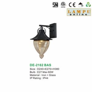 lampu dinding outdoor DE-2162-BAS