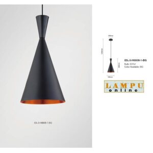 lampu gantung industrial lamp holder IDL-3-H6608-1-BG