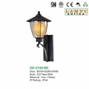 lampu dinding outdoor DE-2160-BK
