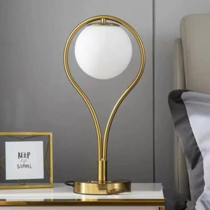 lampu meja lampu nakas bola kaca DCT-10025