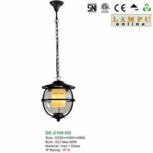 lampu gantung outdoor taman DE-2109-HD