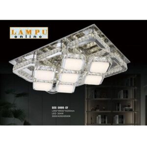 lampu plafon minimalis led crystal SCC-5999-CF