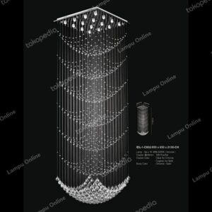 crystal lampu plafon void IDL-1-C832-650-650-2130