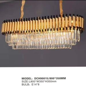 lampu gantung crystal gold panjang DCH-90015-800