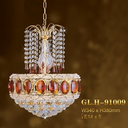 lampu gantung crystal frame botol GLH-91009-340-380