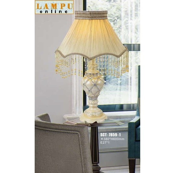lampu meja lampu nakas SCT-7859-1-RESIN
