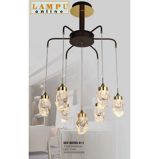 lampu gantung modern vintage SCP-D8705-6+1